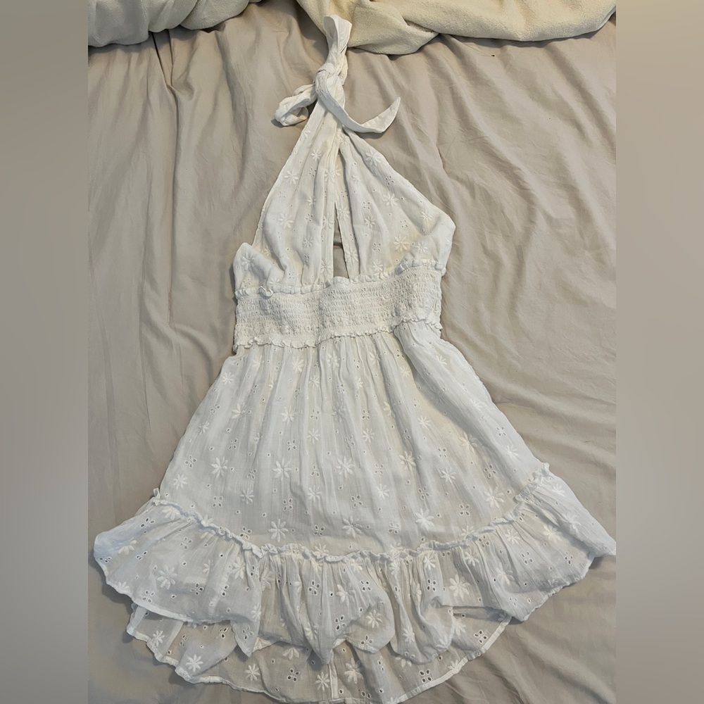 Aerie White Halter Dress